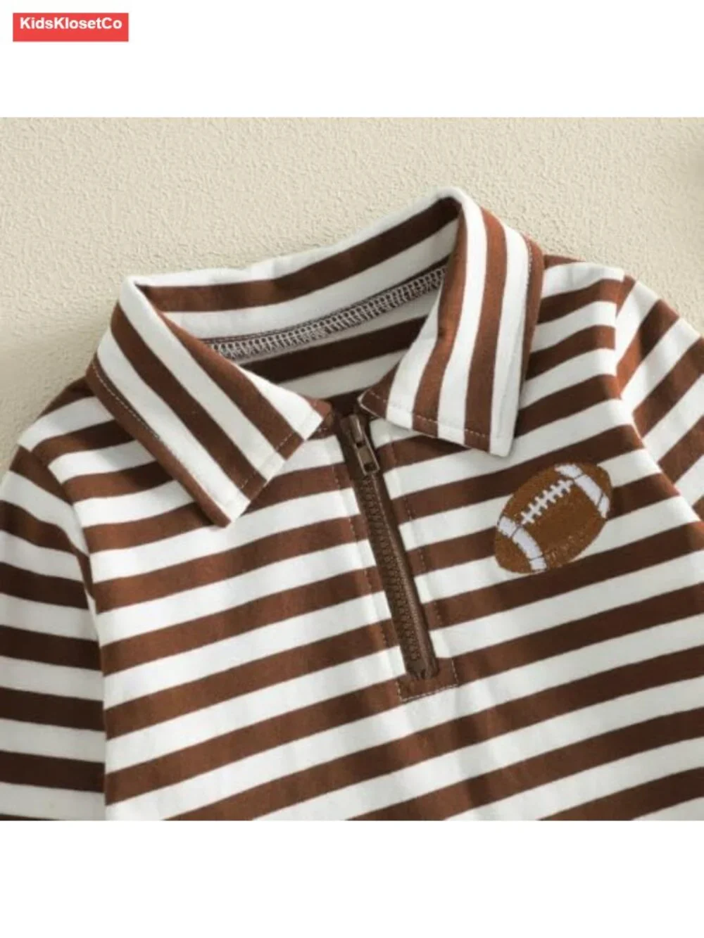 Toddler Girl Football Outfit Rugby Stripe A-line Dress Fall Set